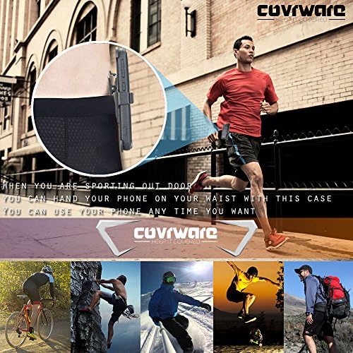 [2 פריטים] Covrware Tri Series Case + מגן מסך זכוכית מחוסמת עבור LG Stylo 7 5G, קליפ מסתובב חגורת נרתיק כבד חובה